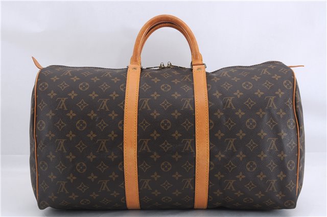 Authentic Louis Vuitton Monogram Keepall 50 Travel Boston Bag M41426 LV 1446E