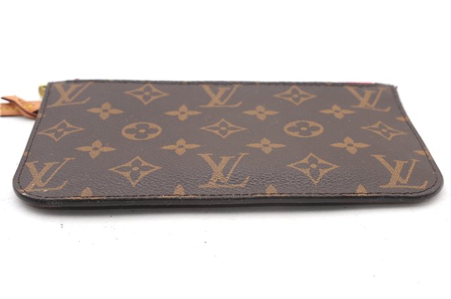 Authentic Louis Vuitton Monogram Neverfull Pouch Purse Clutch Bag Pink LV 1446F