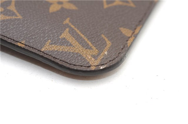 Authentic Louis Vuitton Monogram Neverfull Pouch Purse Clutch Bag Pink LV 1446F