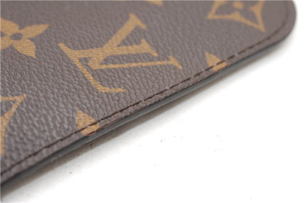 Authentic Louis Vuitton Monogram Neverfull Pouch Purse Clutch Bag Pink LV 1446F