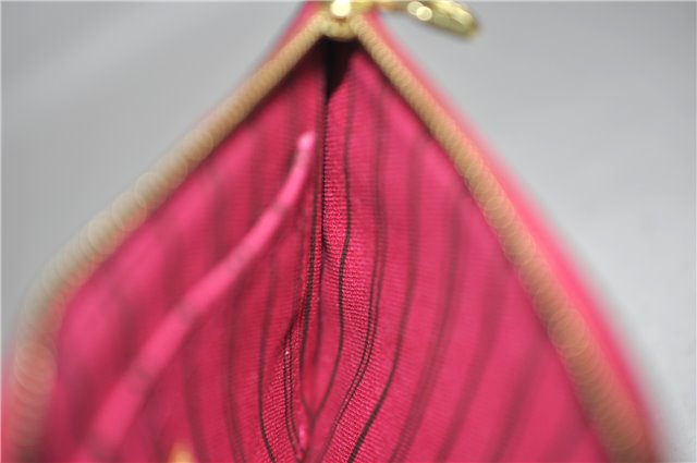 Authentic Louis Vuitton Monogram Neverfull Pouch Purse Clutch Bag Pink LV 1446F