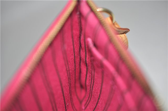 Authentic Louis Vuitton Monogram Neverfull Pouch Purse Clutch Bag Pink LV 1446F