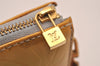 Authentic Louis Vuitton Vernis Lexington Hand Bag Pouch Yellow M91056 LV 1446I