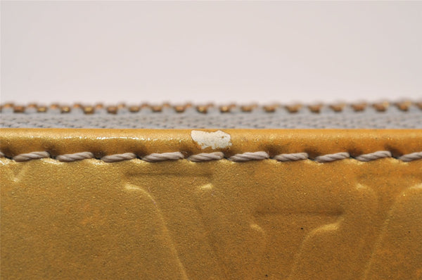 Authentic Louis Vuitton Vernis Lexington Hand Bag Pouch Yellow M91056 LV 1446I