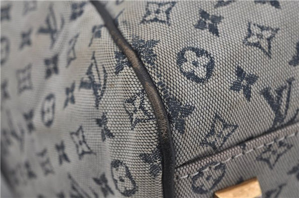 Authentic Louis Vuitton Monogram Mini Josephine GM Hand Bag Blue M92211 LV 1448E