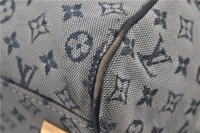 Authentic Louis Vuitton Monogram Mini Josephine GM Hand Bag Blue M92211 LV 1448E