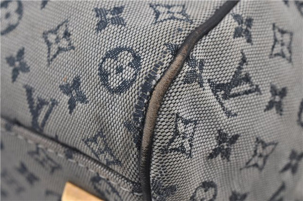 Authentic Louis Vuitton Monogram Mini Josephine GM Hand Bag Blue M92211 LV 1448E