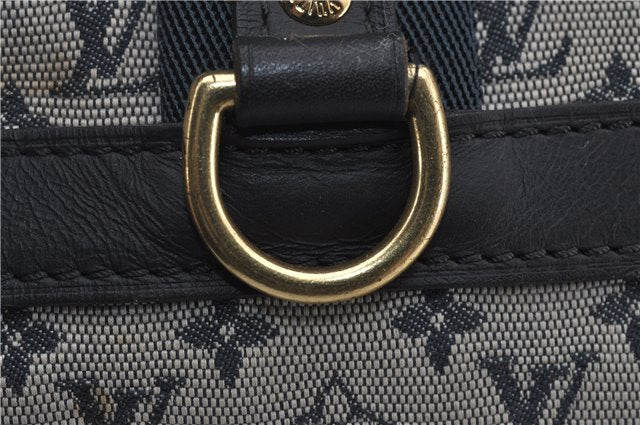 Authentic Louis Vuitton Monogram Mini Josephine GM Hand Bag Blue M92211 LV 1448E