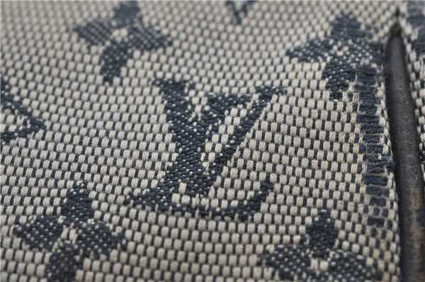 Authentic Louis Vuitton Monogram Mini Josephine GM Hand Bag Blue M92211 LV 1448E