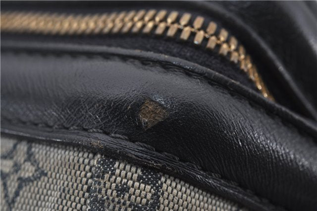 Authentic Louis Vuitton Monogram Mini Josephine GM Hand Bag Blue M92211 LV 1448E