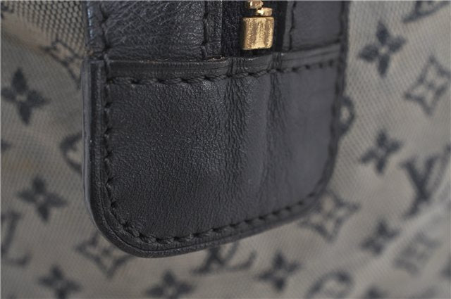 Authentic Louis Vuitton Monogram Mini Josephine GM Hand Bag Blue M92211 LV 1448E