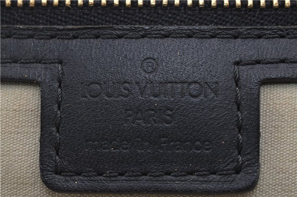 Authentic Louis Vuitton Monogram Mini Josephine GM Hand Bag Blue M92211 LV 1448E