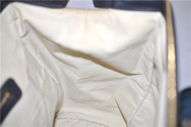 Authentic Louis Vuitton Monogram Mini Josephine GM Hand Bag Blue M92211 LV 1448E