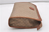 Authentic CELINE Macadam Blason Pattern Clutch Hand Bag PVC Leather Beige 1448G