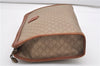 Authentic CELINE Macadam Blason Pattern Clutch Hand Bag PVC Leather Beige 1448G