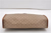 Authentic CELINE Macadam Blason Pattern Clutch Hand Bag PVC Leather Beige 1448G