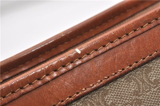 Authentic CELINE Macadam Blason Pattern Clutch Hand Bag PVC Leather Beige 1448G