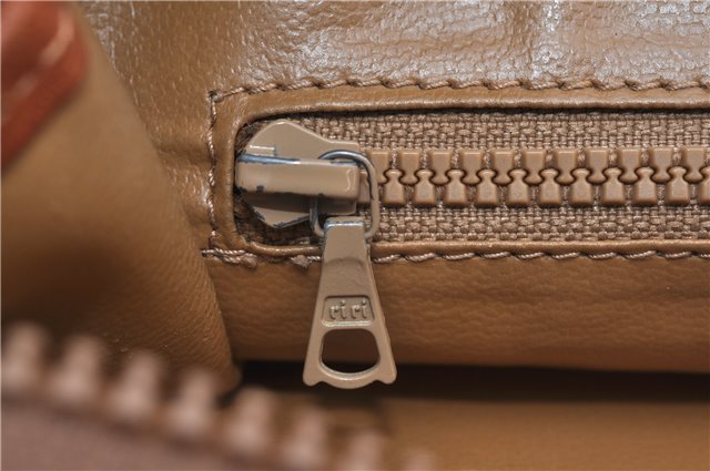 Authentic CELINE Macadam Blason Pattern Clutch Hand Bag PVC Leather Beige 1448G