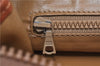 Authentic CELINE Macadam Blason Pattern Clutch Hand Bag PVC Leather Beige 1448G