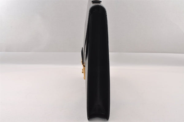 Auth Louis Vuitton Epi Porte Documents Bandouliere Briefcase M54462 Black 1448I