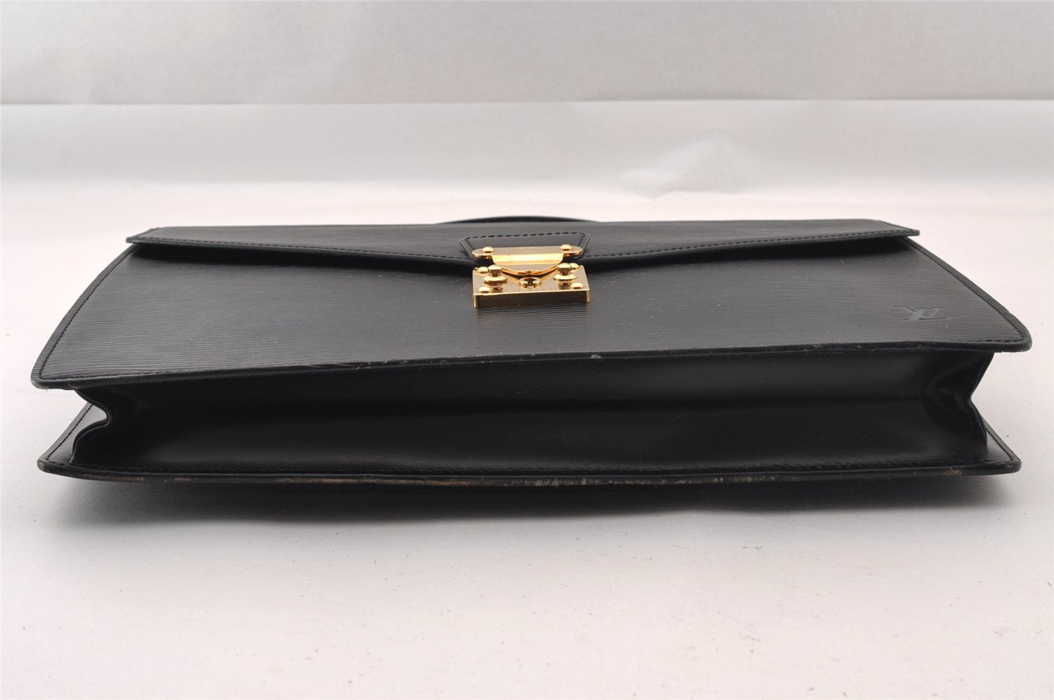 Auth Louis Vuitton Epi Porte Documents Bandouliere Briefcase M54462 Black 1448I