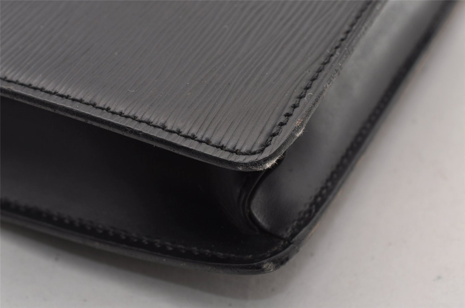 Auth Louis Vuitton Epi Porte Documents Bandouliere Briefcase M54462 Black 1448I