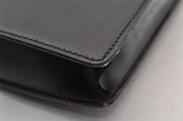 Auth Louis Vuitton Epi Porte Documents Bandouliere Briefcase M54462 Black 1448I