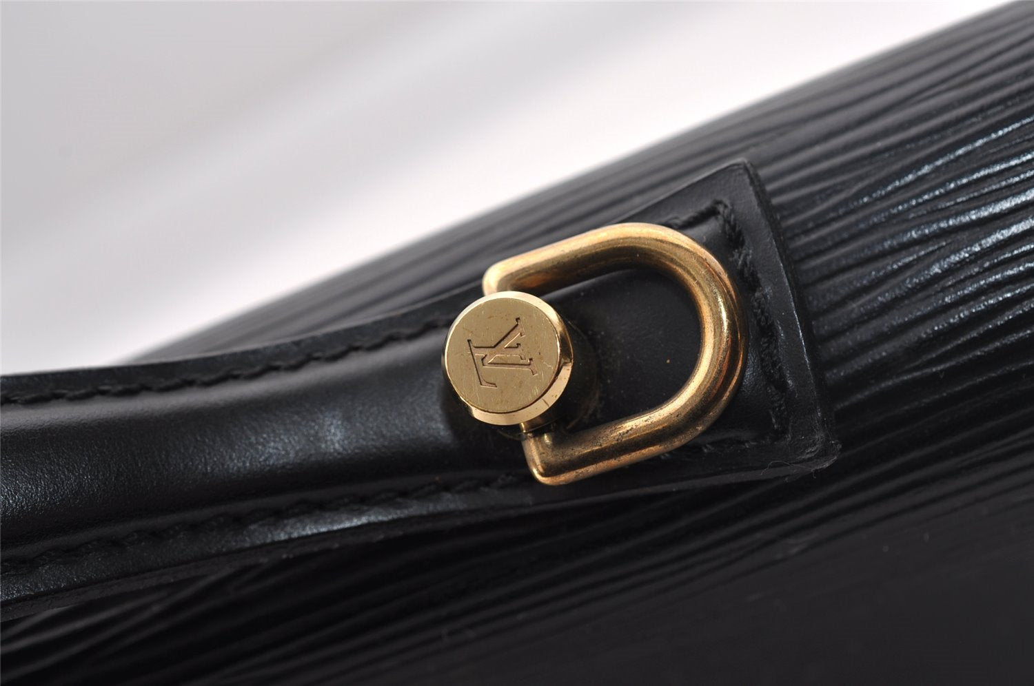 Auth Louis Vuitton Epi Porte Documents Bandouliere Briefcase M54462 Black 1448I