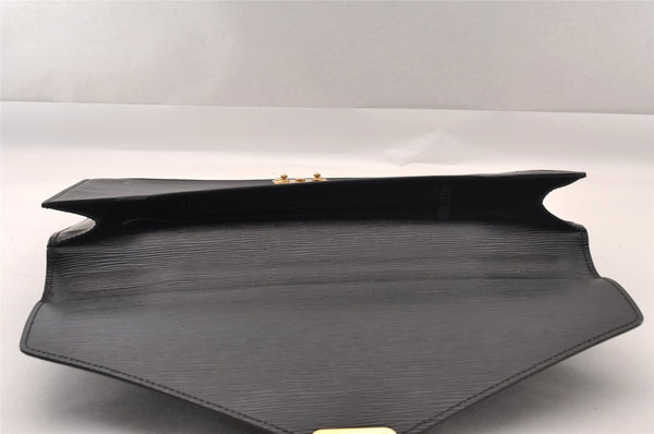 Auth Louis Vuitton Epi Porte Documents Bandouliere Briefcase M54462 Black 1448I