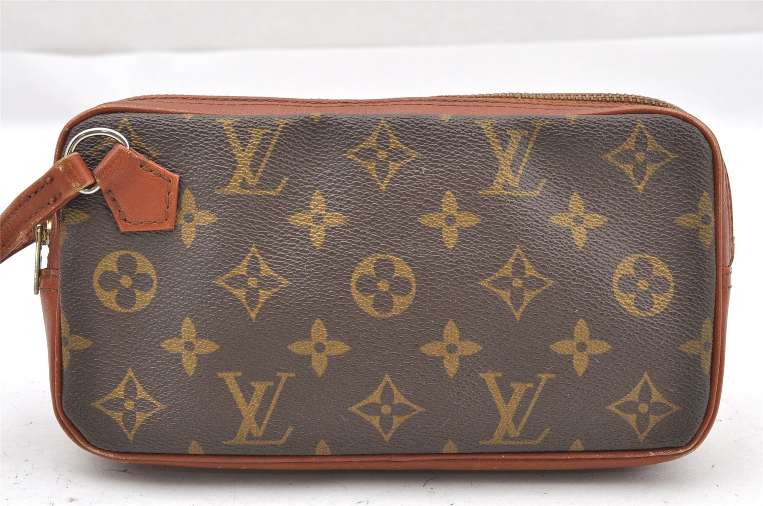 Auth Louis Vuitton Monogram Pochette Sport PM Clutch Hand Bag Old Model LV 1449I