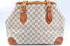 Authentic Louis Vuitton Damier Azur Hampstead MM N51206 Shoulder Tote Bag 1450H