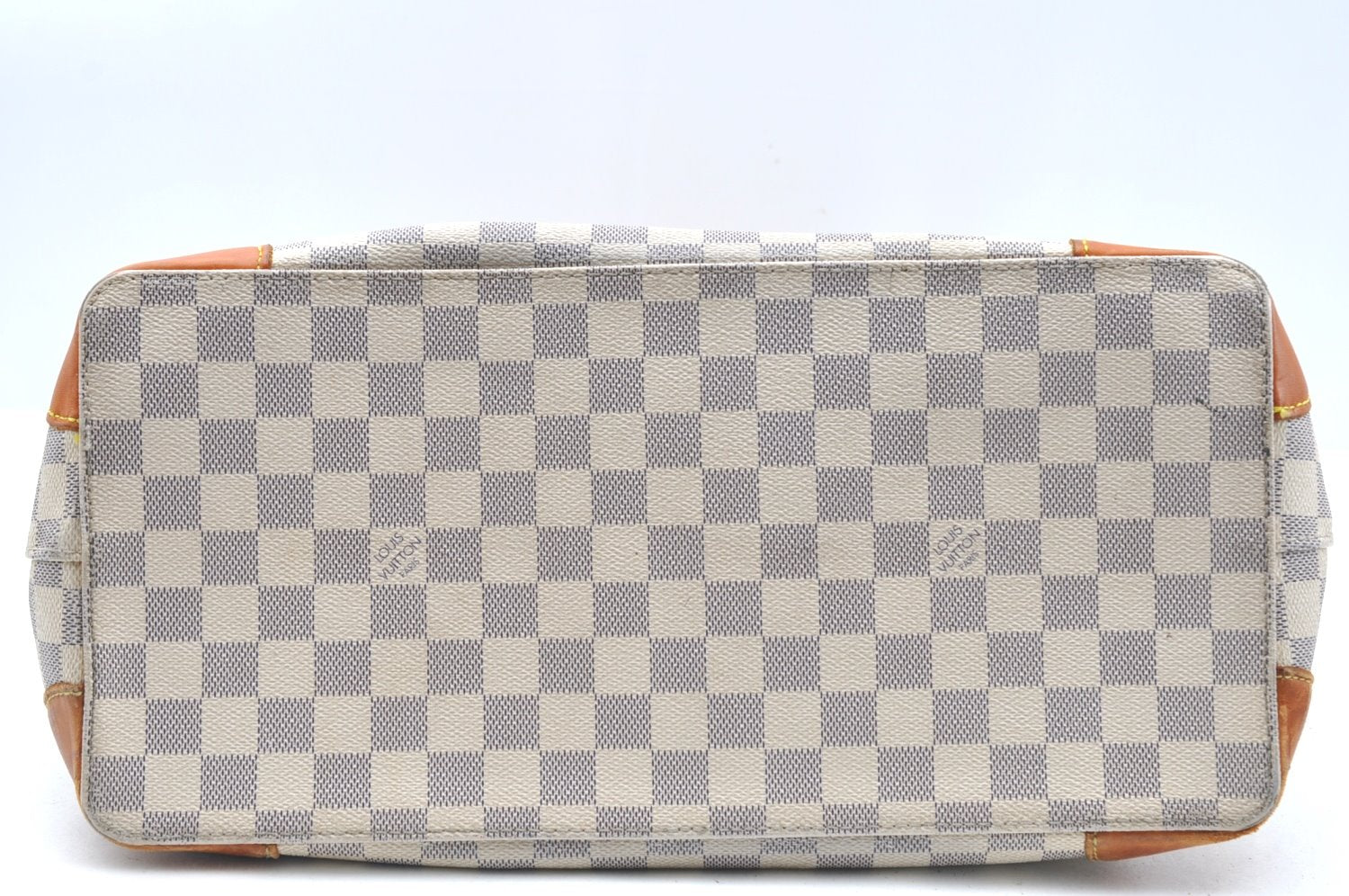 Authentic Louis Vuitton Damier Azur Hampstead MM N51206 Shoulder Tote Bag 1450H