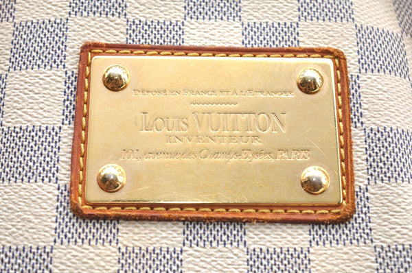 Authentic Louis Vuitton Damier Azur Hampstead MM N51206 Shoulder Tote Bag 1450H