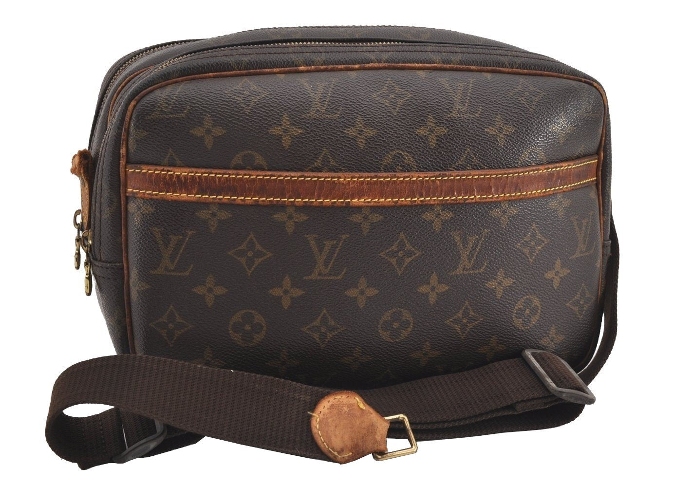 Authentic Louis Vuitton Monogram Reporter PM Shoulder Bag M45254 Junk 1450I