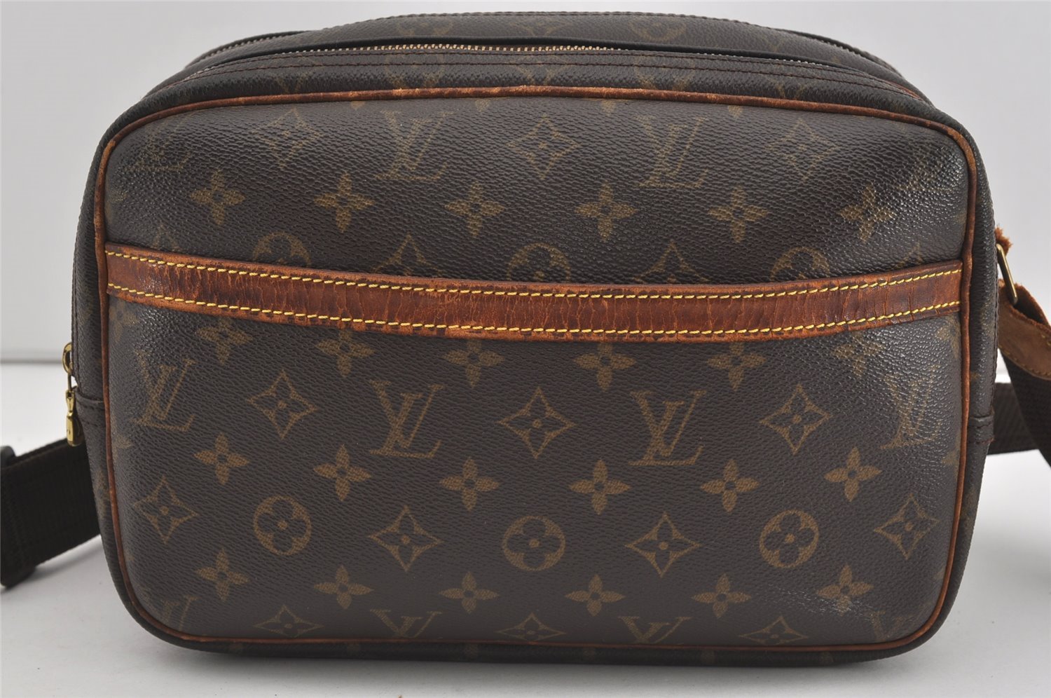 Authentic Louis Vuitton Monogram Reporter PM Shoulder Bag M45254 Junk 1450I
