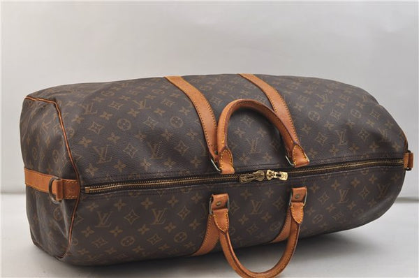 Auth Louis Vuitton Monogram Keepall Bandouliere 55 Boston Bag M41414 LV 1451E