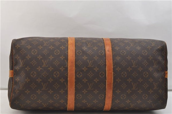 Auth Louis Vuitton Monogram Keepall Bandouliere 55 Boston Bag M41414 LV 1451E