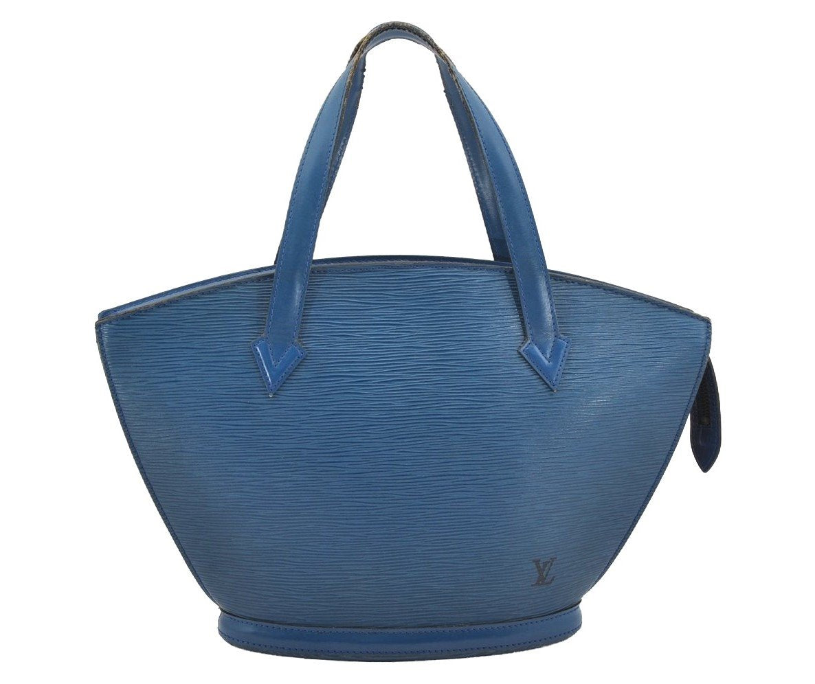 Authentic Louis Vuitton Epi Saint Jacques Hand Bag Blue M52275 LV 1451I