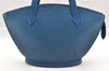 Authentic Louis Vuitton Epi Saint Jacques Hand Bag Blue M52275 LV 1451I