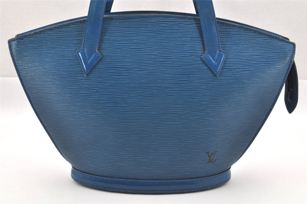 Authentic Louis Vuitton Epi Saint Jacques Hand Bag Blue M52275 LV 1451I