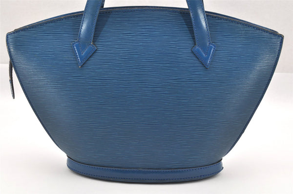 Authentic Louis Vuitton Epi Saint Jacques Hand Bag Blue M52275 LV 1451I