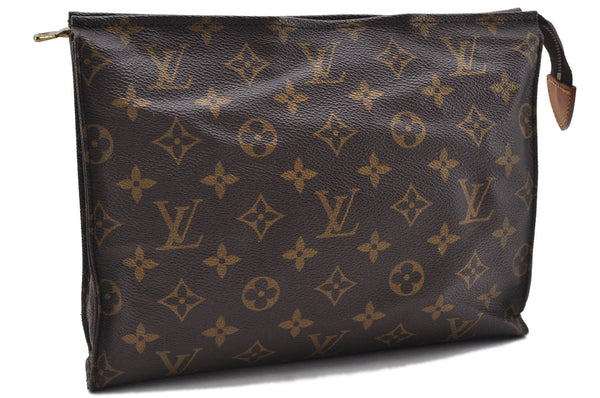 Auth Louis Vuitton Monogram Poche Toilette 26 Cosmetics Pouch M47542 LV 1452D
