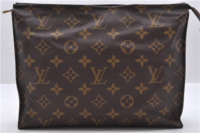 Auth Louis Vuitton Monogram Poche Toilette 26 Cosmetics Pouch M47542 LV 1452D