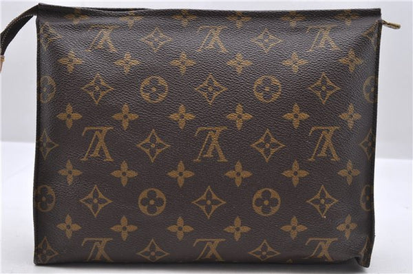 Auth Louis Vuitton Monogram Poche Toilette 26 Cosmetics Pouch M47542 LV 1452D