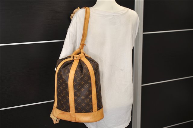Authentic Louis Vuitton Monogram Randonnee PM Shoulder Bag M42243 LV 1452E