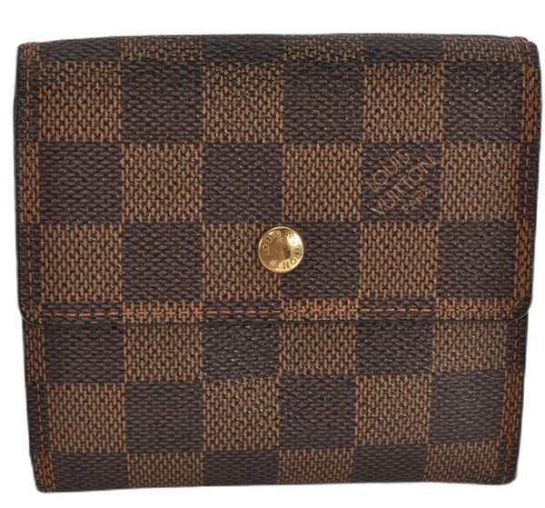 Auth Louis Vuitton Damier Porte Monnaie Billet Carte Credit N61652 Wallet 1452F