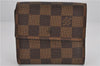Auth Louis Vuitton Damier Porte Monnaie Billet Carte Credit N61652 Wallet 1452F