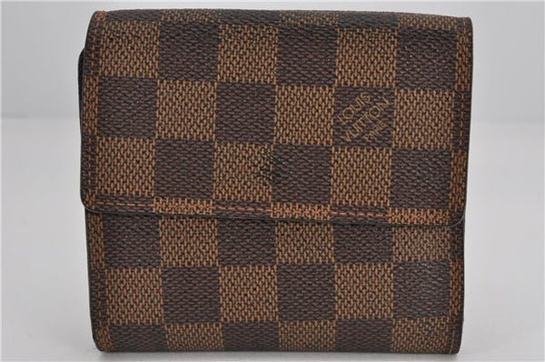 Auth Louis Vuitton Damier Porte Monnaie Billet Carte Credit N61652 Wallet 1452F