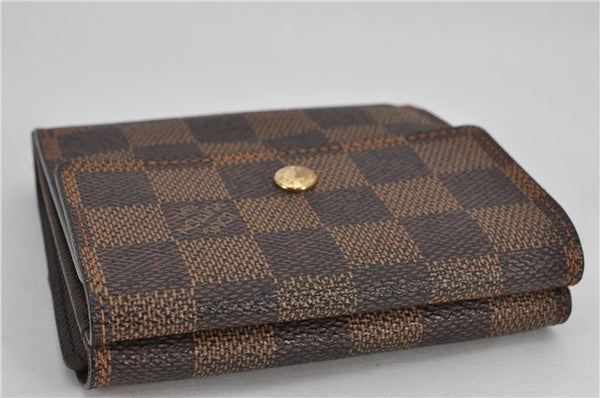 Auth Louis Vuitton Damier Porte Monnaie Billet Carte Credit N61652 Wallet 1452F