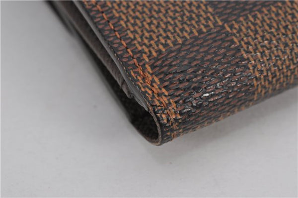 Auth Louis Vuitton Damier Porte Monnaie Billet Carte Credit N61652 Wallet 1452F